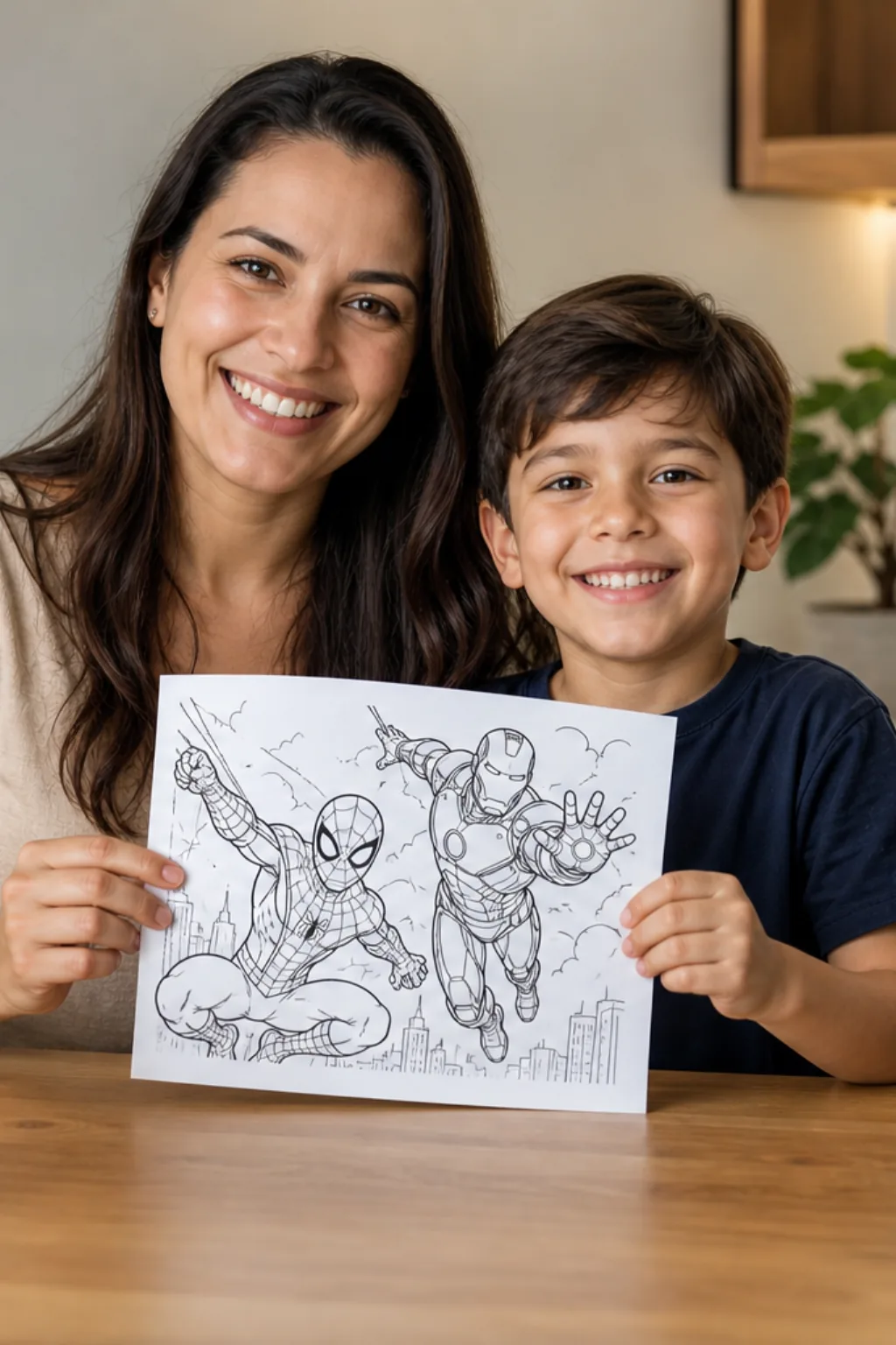 desenhos do Homem-Aranha e do Homem de Ferro para colorir - 1