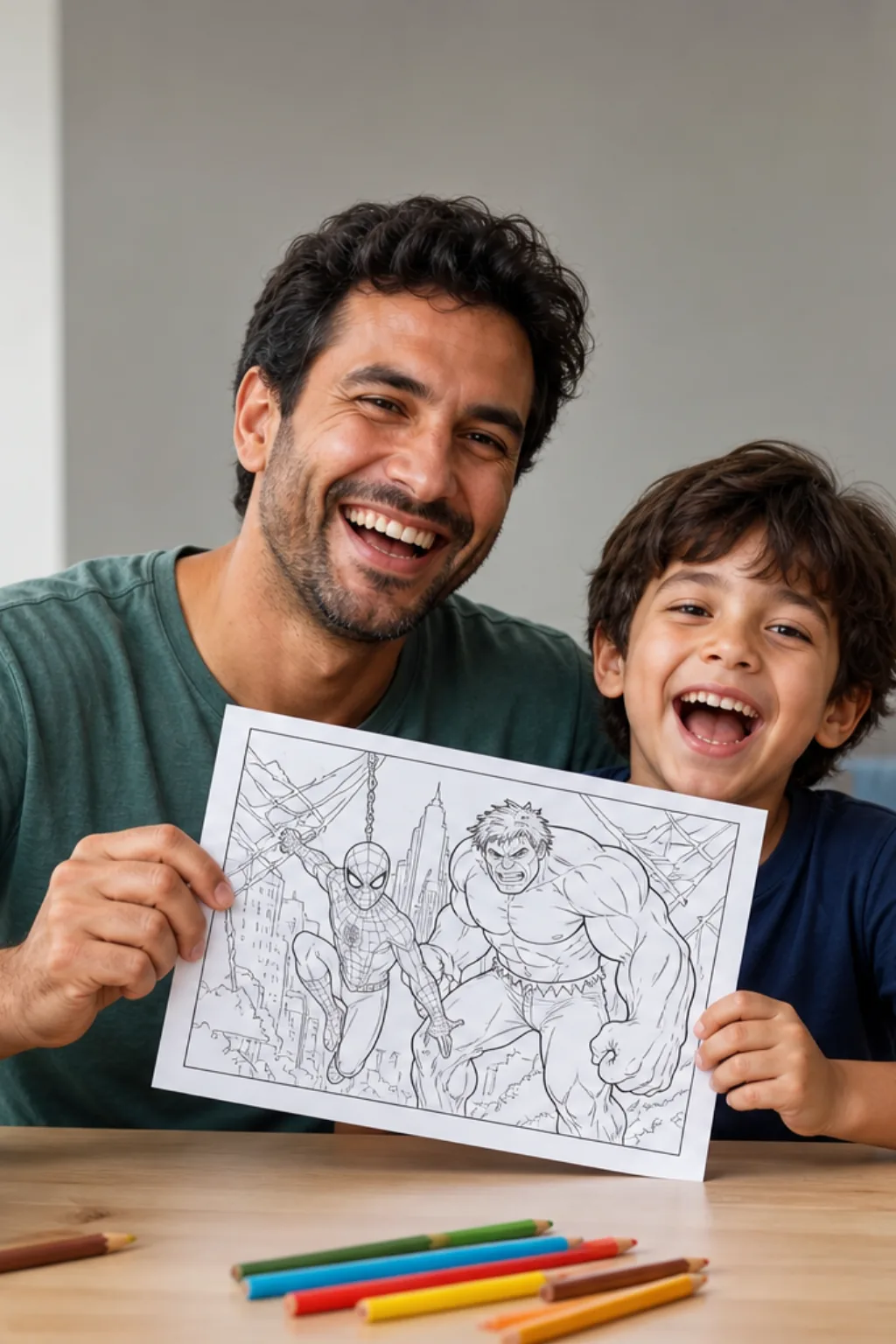 desenhos do Homem-Aranha e do Hulk para colorir - 1