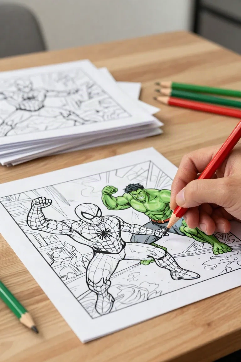 desenhos do Homem-Aranha e do Hulk para colorir - 2