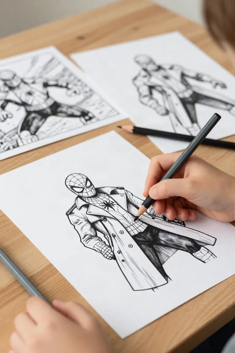 desenhos do Homem-Aranha Noir para colorir - 2
