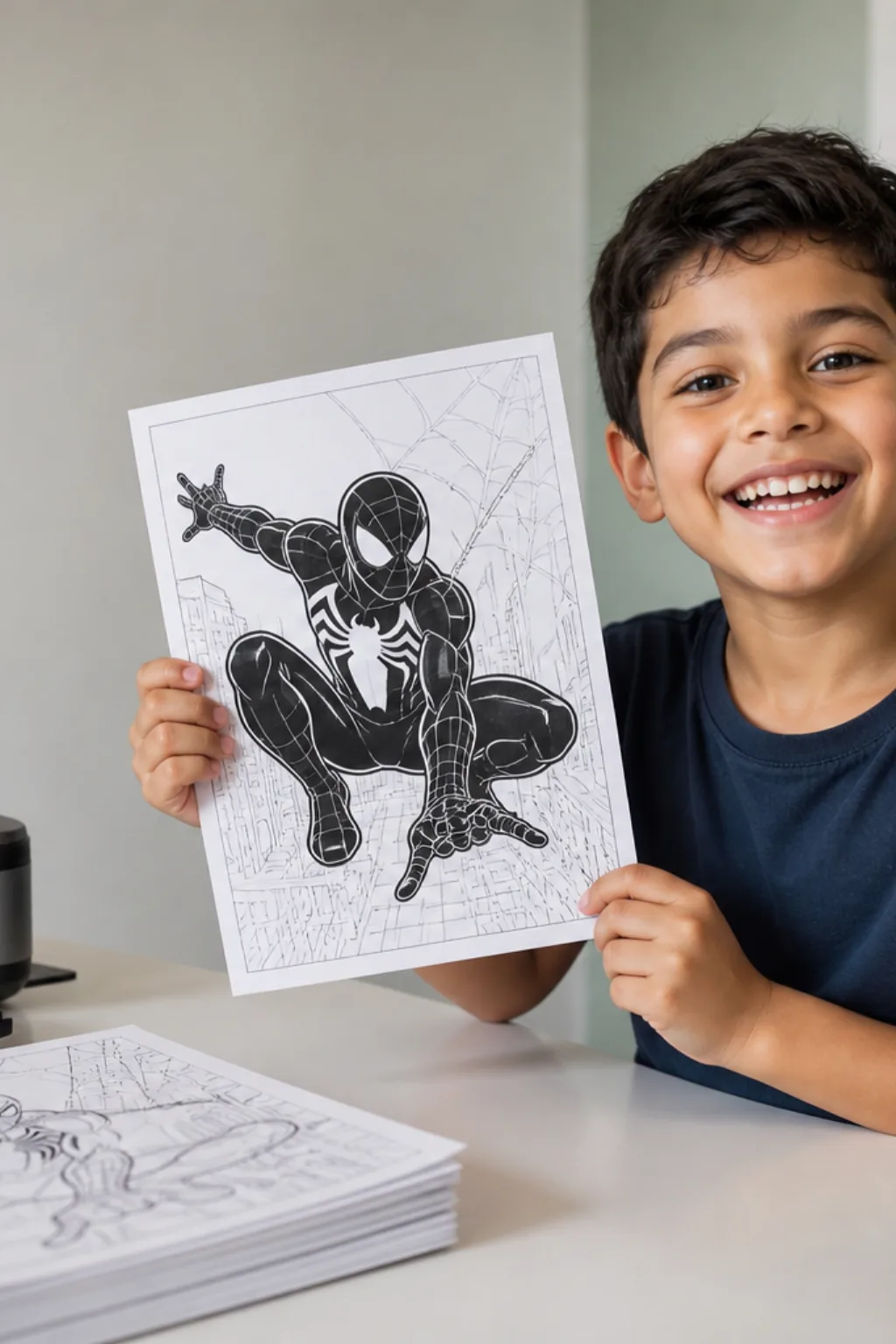 desenhos do Homem-Aranha Preto para colorir - 1