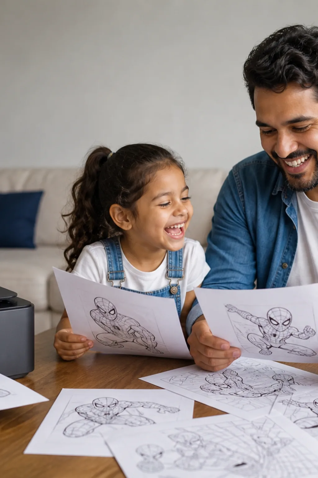 desenhos de Homem-Aranha: Um Novo Dia para colorir — exemplo criado na Desenhos pra Colorir