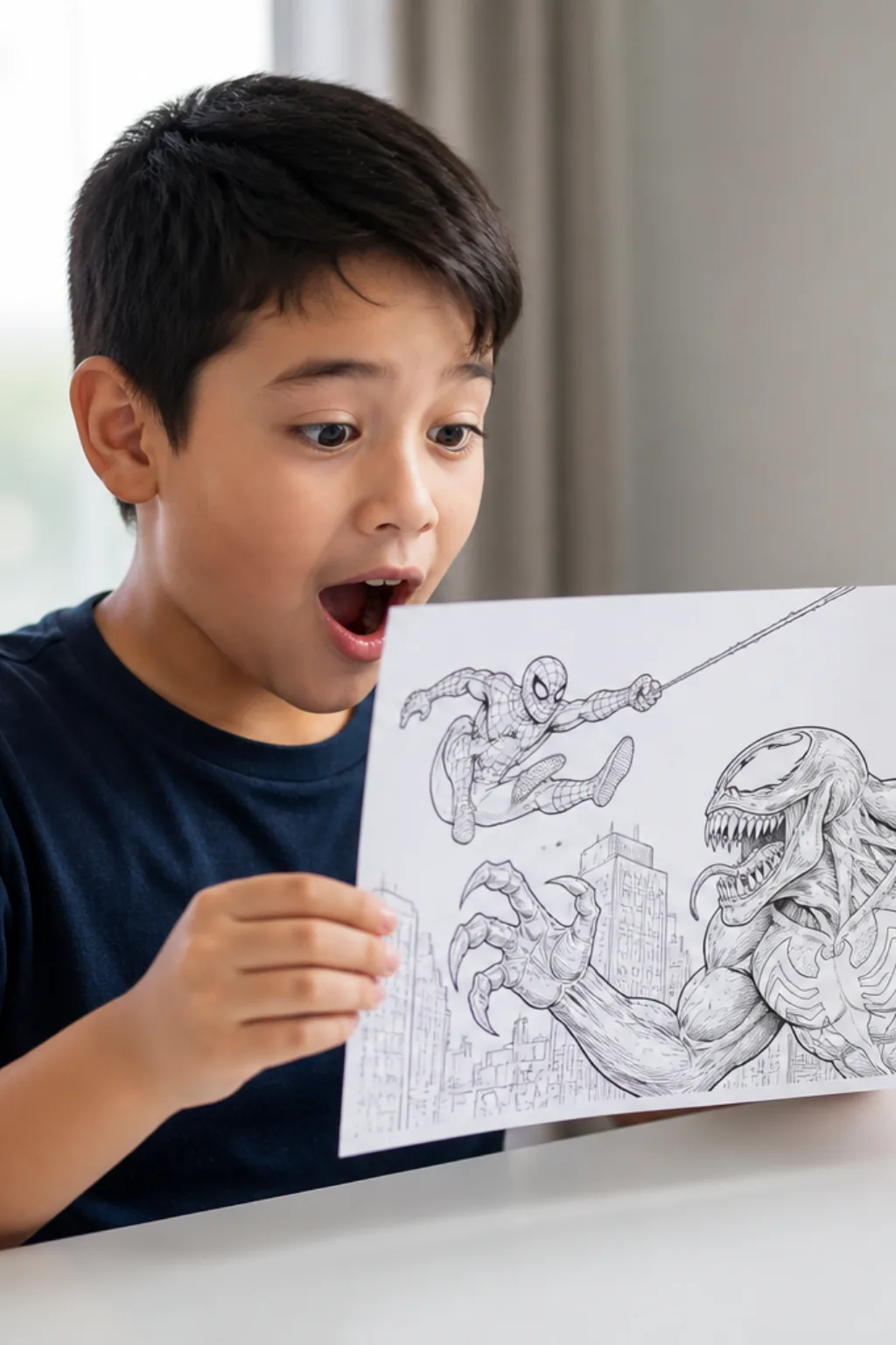 desenhos do Homem-Aranha e do Venom para colorir - 1