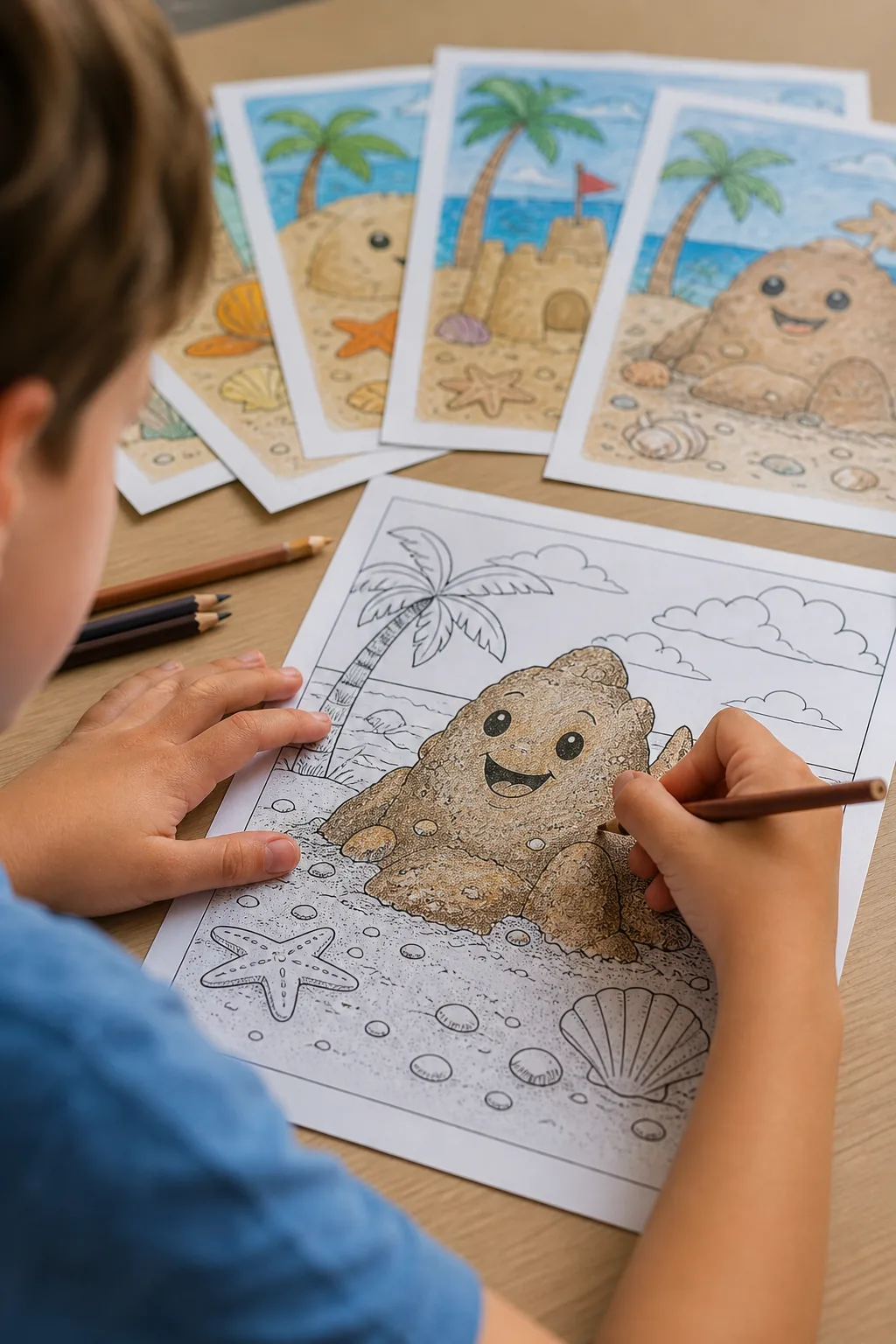 desenhos do homem-areia para colorir - 2