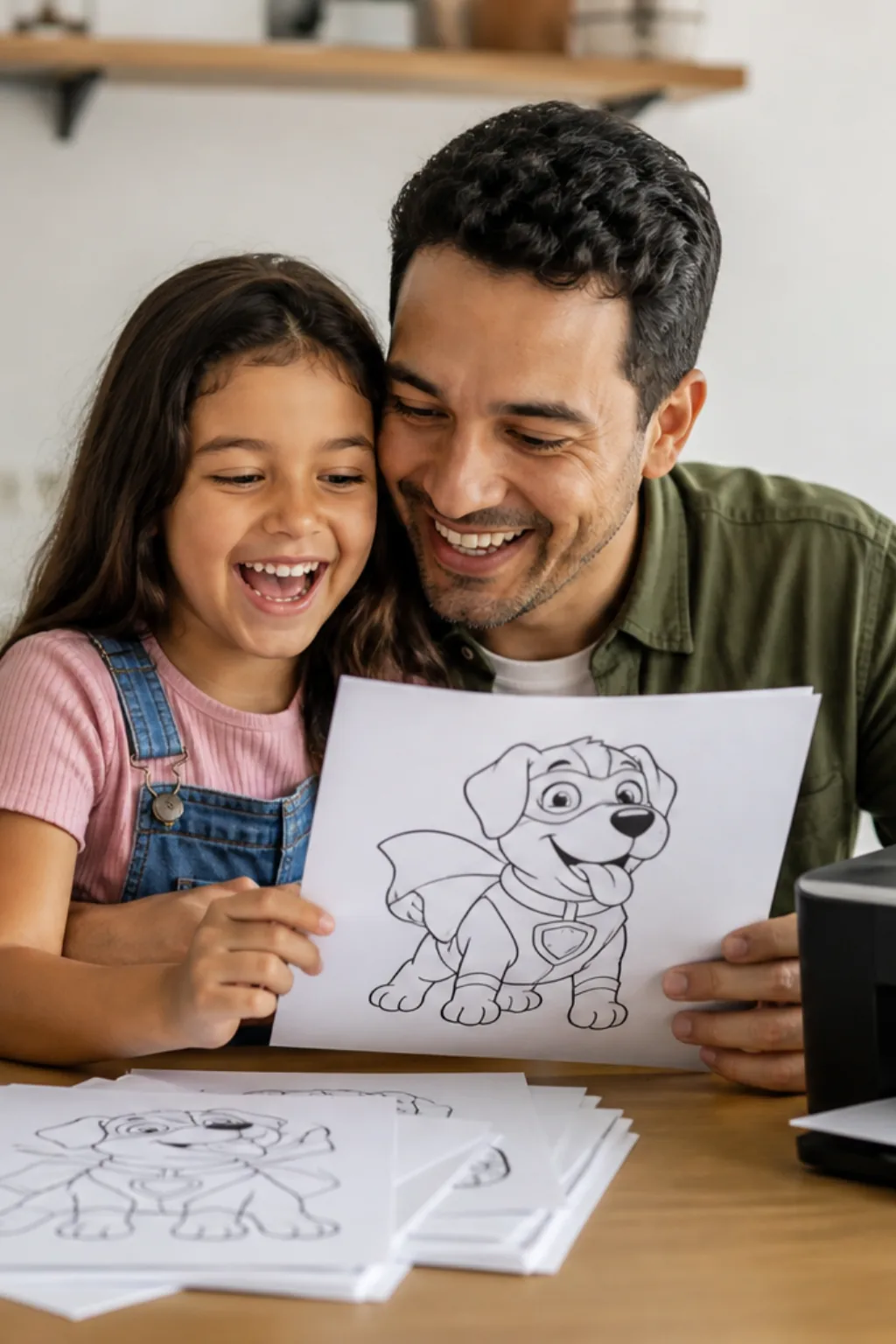 desenhos do Homem-Cão para colorir — exemplo criado na Desenhos pra Colorir