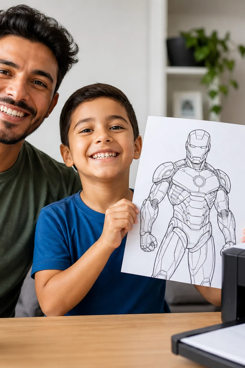 desenhos do Homem de Ferro 2 para colorir — exemplo criado na Desenhos pra Colorir