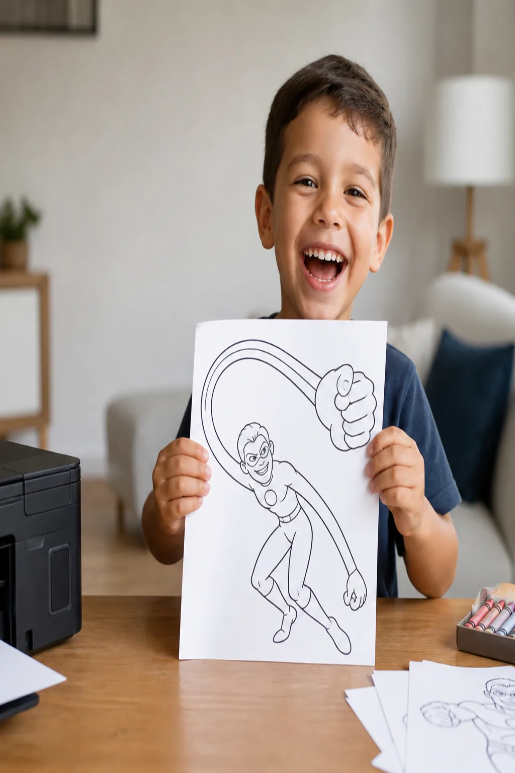 desenhos do Homem Elástico para colorir — exemplo criado na Desenhos pra Colorir