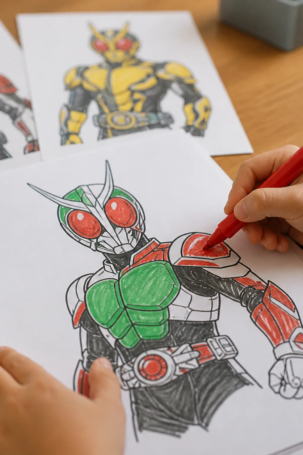 desenhos do kamen rider para colorir - 2