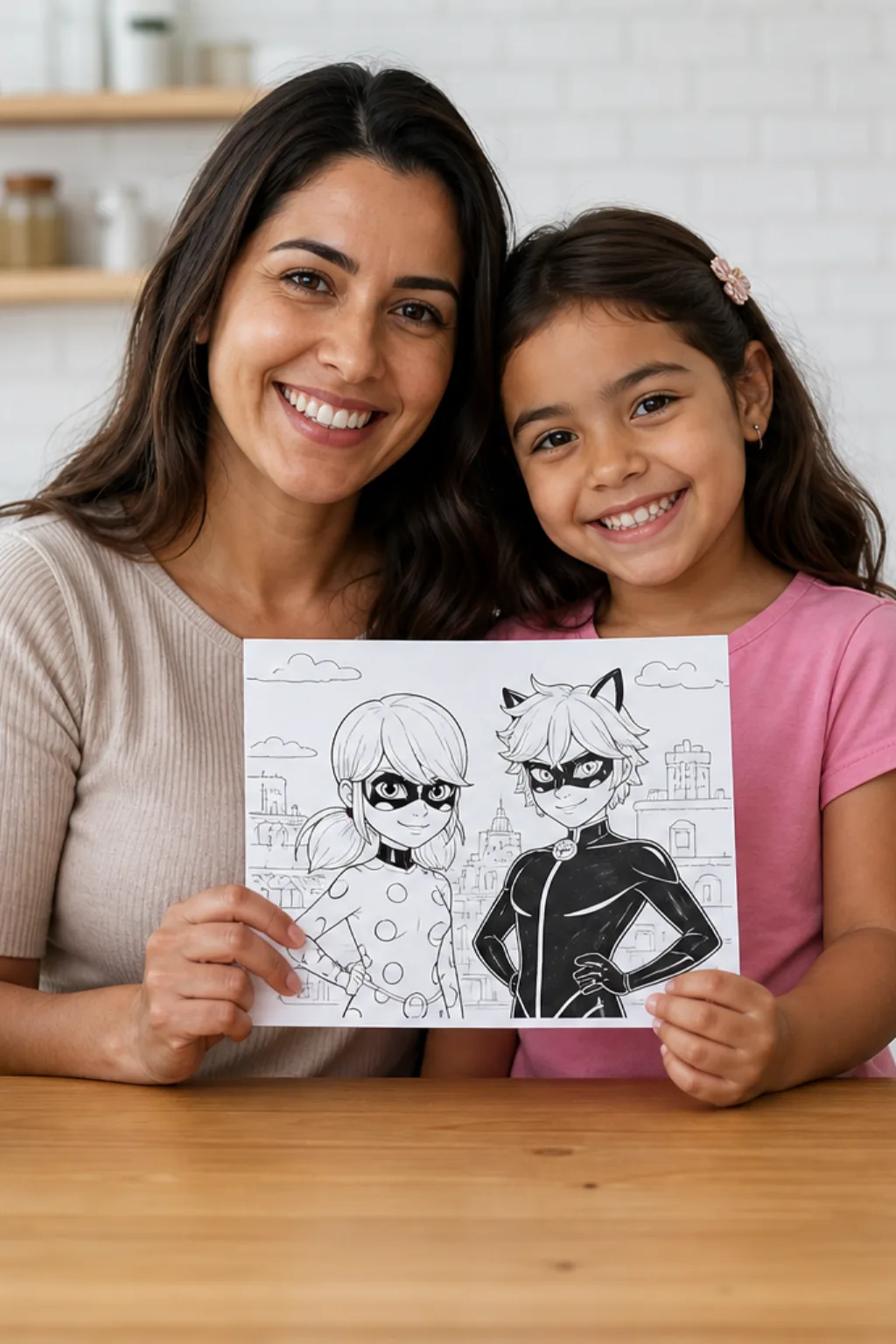 desenhos da Ladybug e Cat Noir para colorir - 1