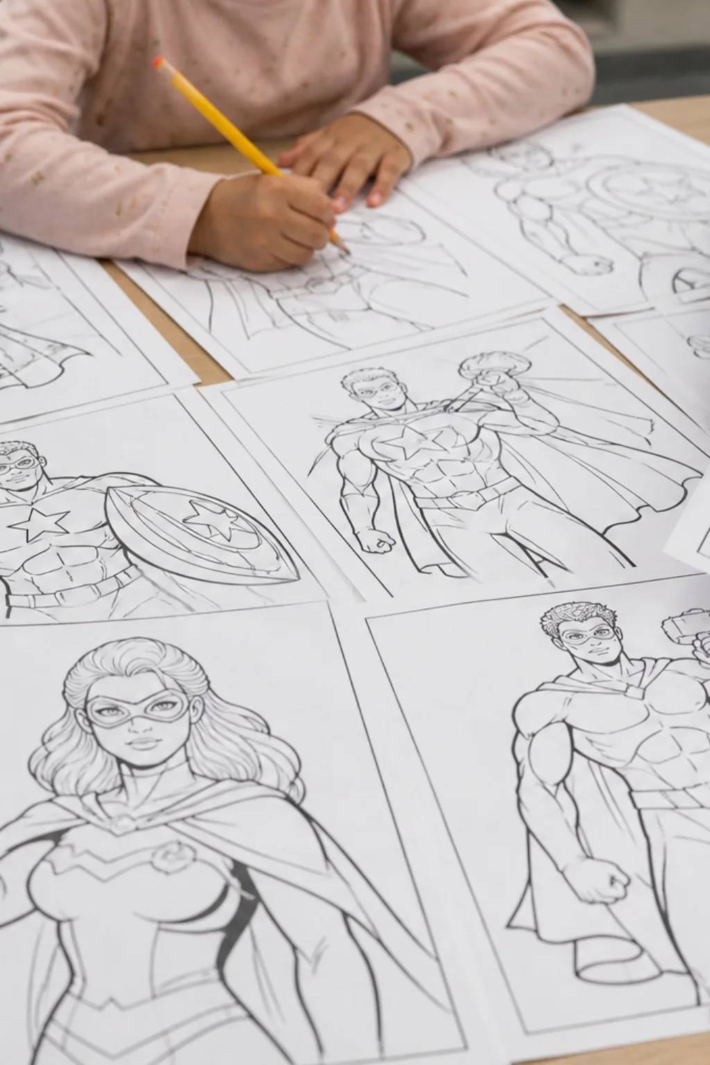 desenho para colorir da liga da justiça - 2