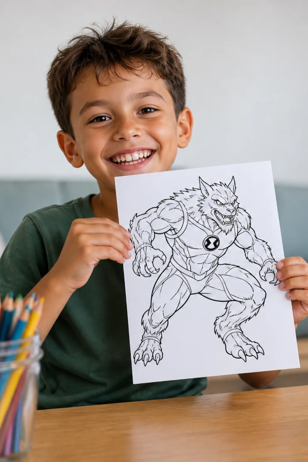 desenhos do LobisBen do Ben 10 para colorir - 1