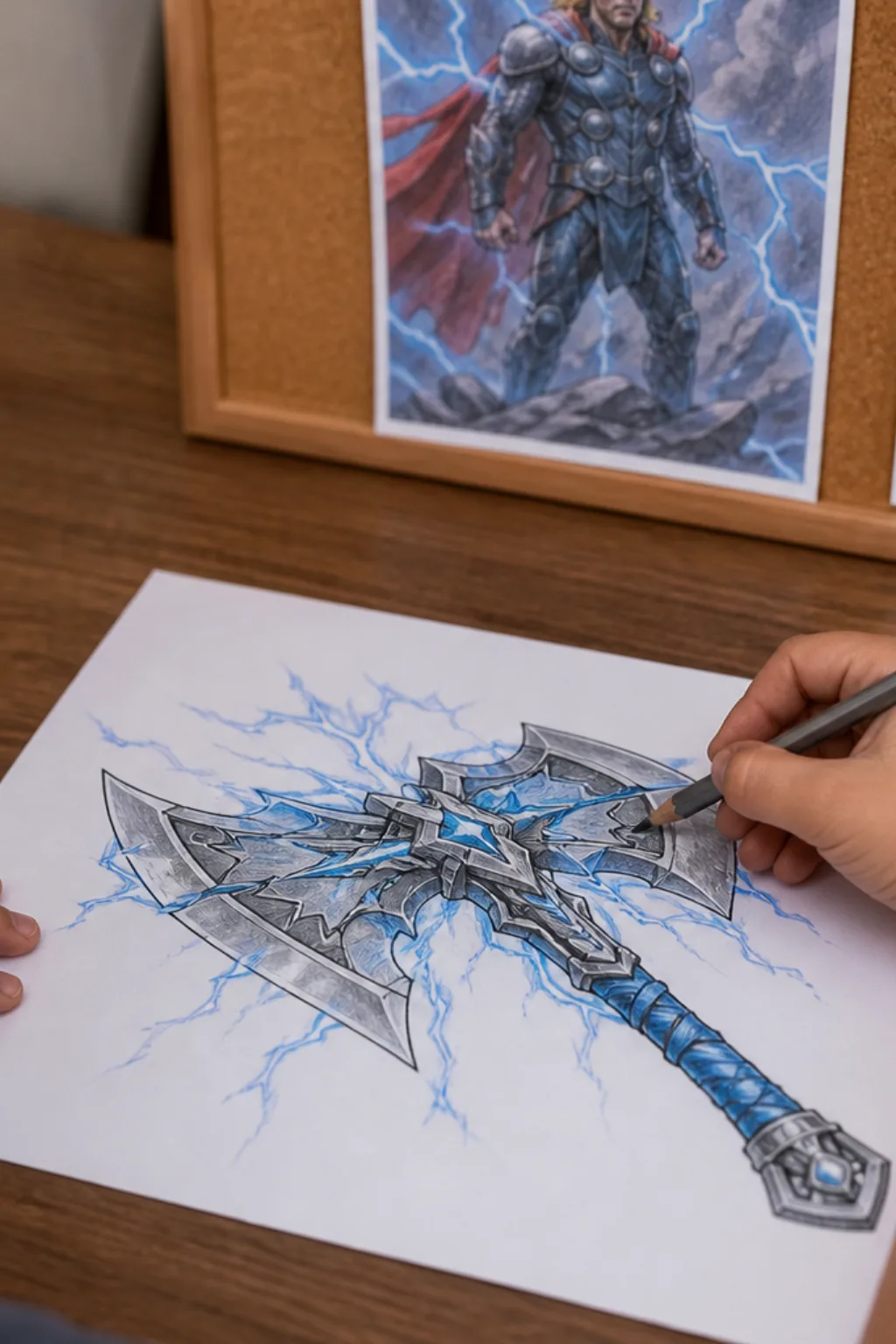 desenhos do machado do thor para colorir - 2