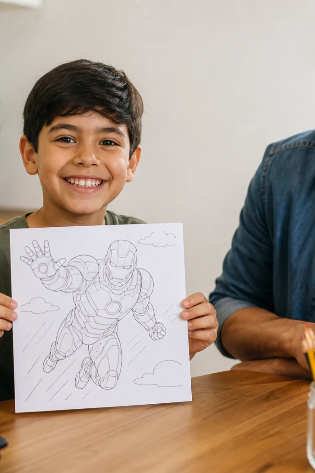 desenhos da Máquina de Combate para colorir — exemplo criado na Desenhos pra Colorir