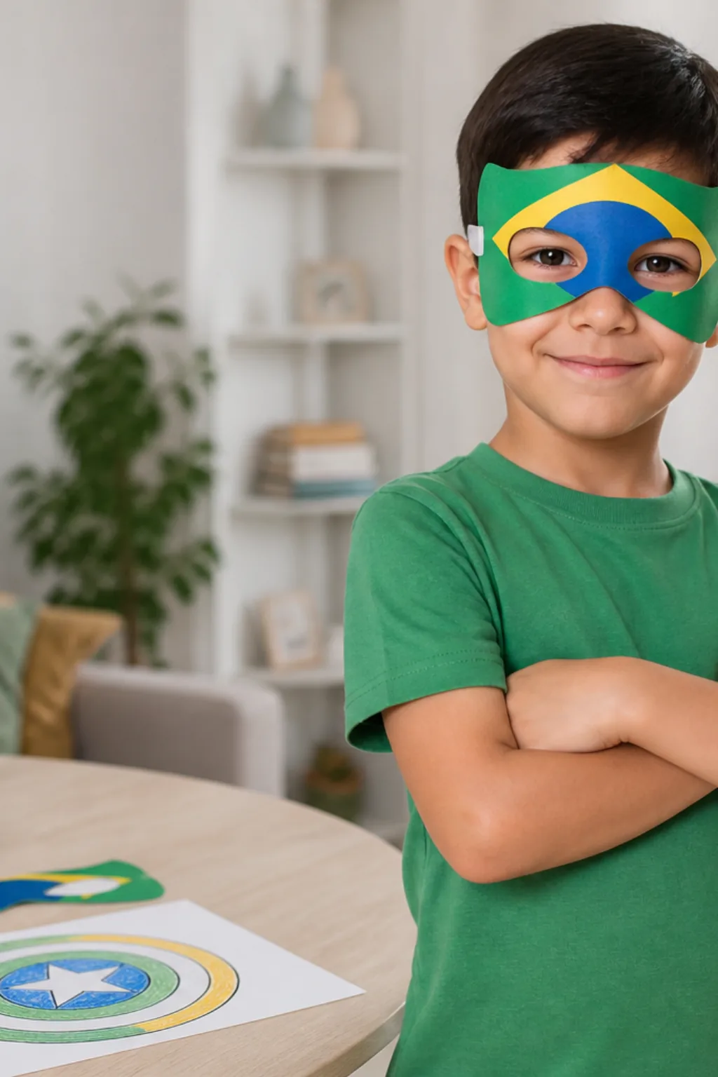 desenhos de máscaras do Capitão América para colorir — exemplo criado na Desenhos pra Colorir