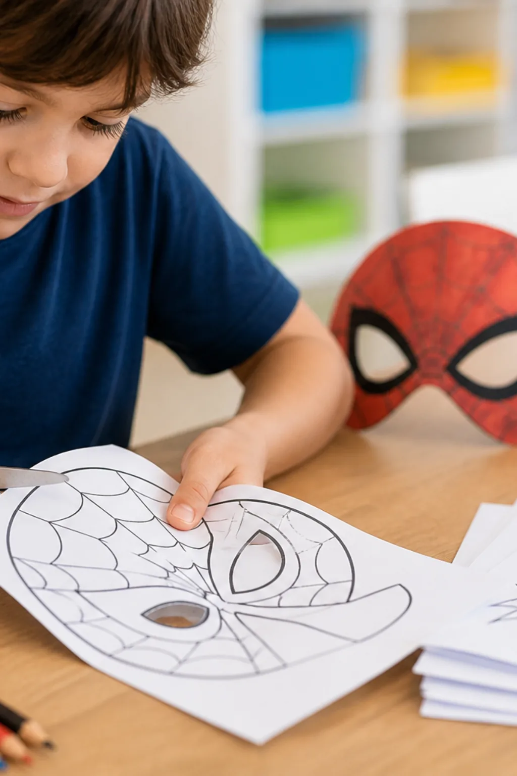 desenhos de máscaras do Homem-Aranha para colorir - 2