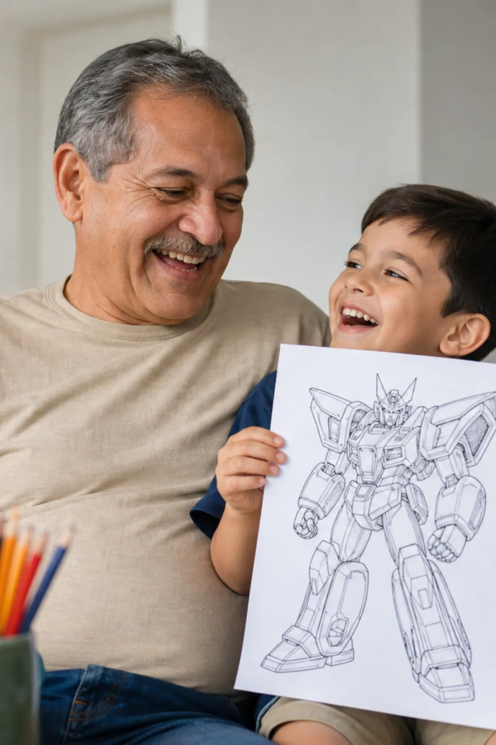 desenhos do Megazord para colorir — exemplo criado na Desenhos pra Colorir