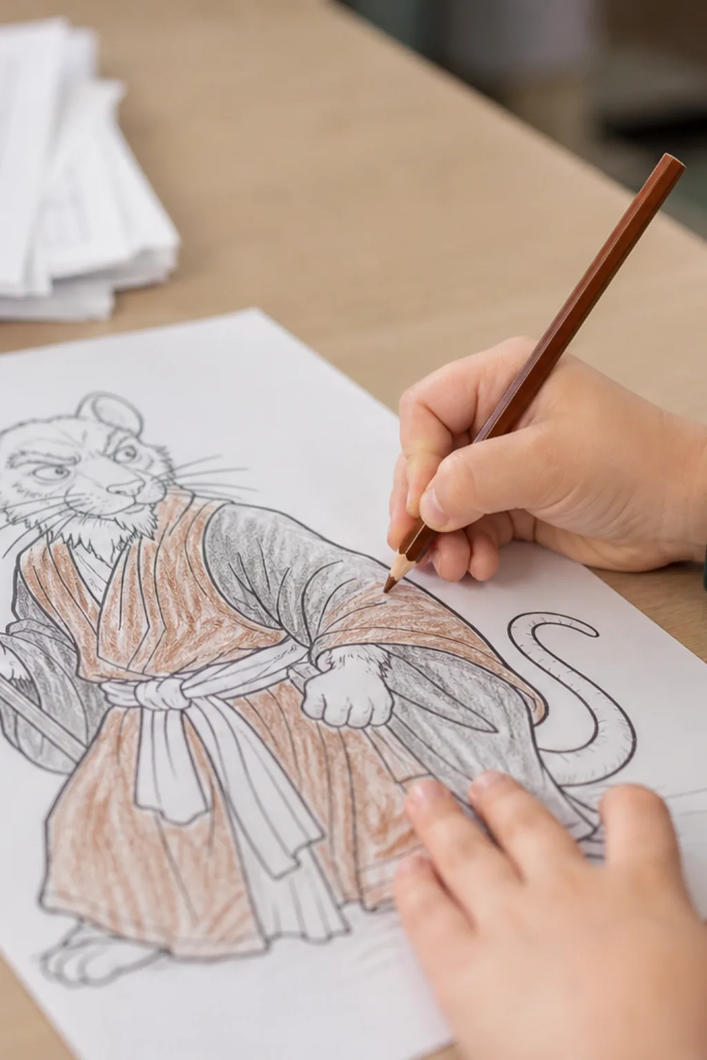 desenhos do Mestre Splinter das Tartarugas Ninja para colorir - 2