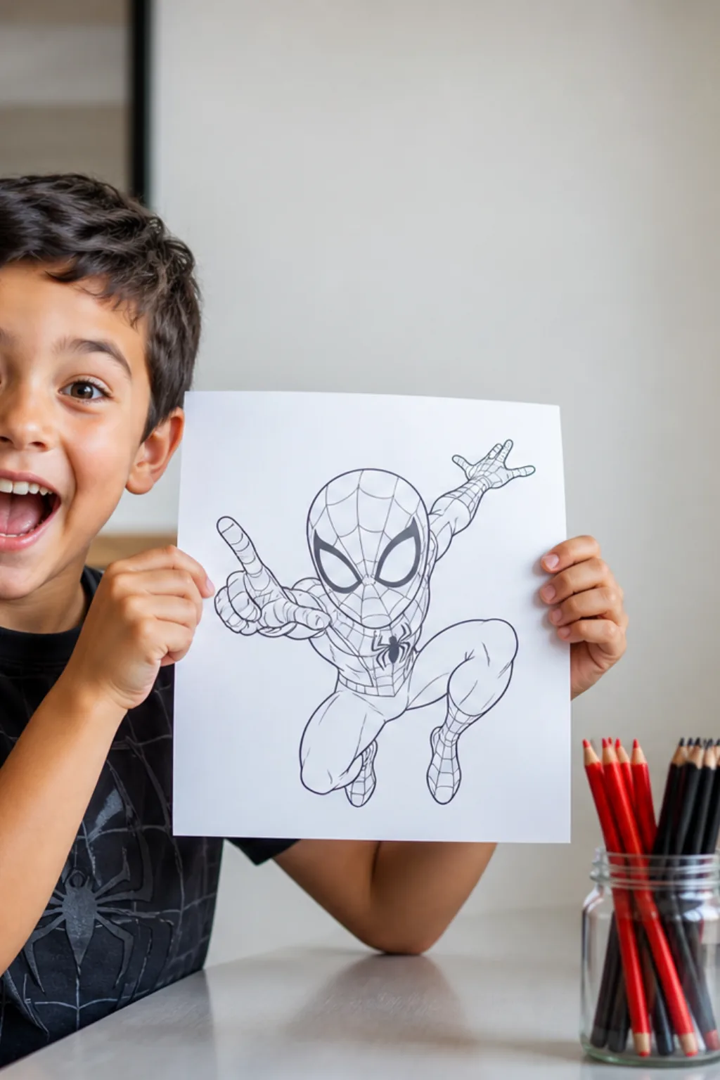 desenho do miles morales para colorir - 1
