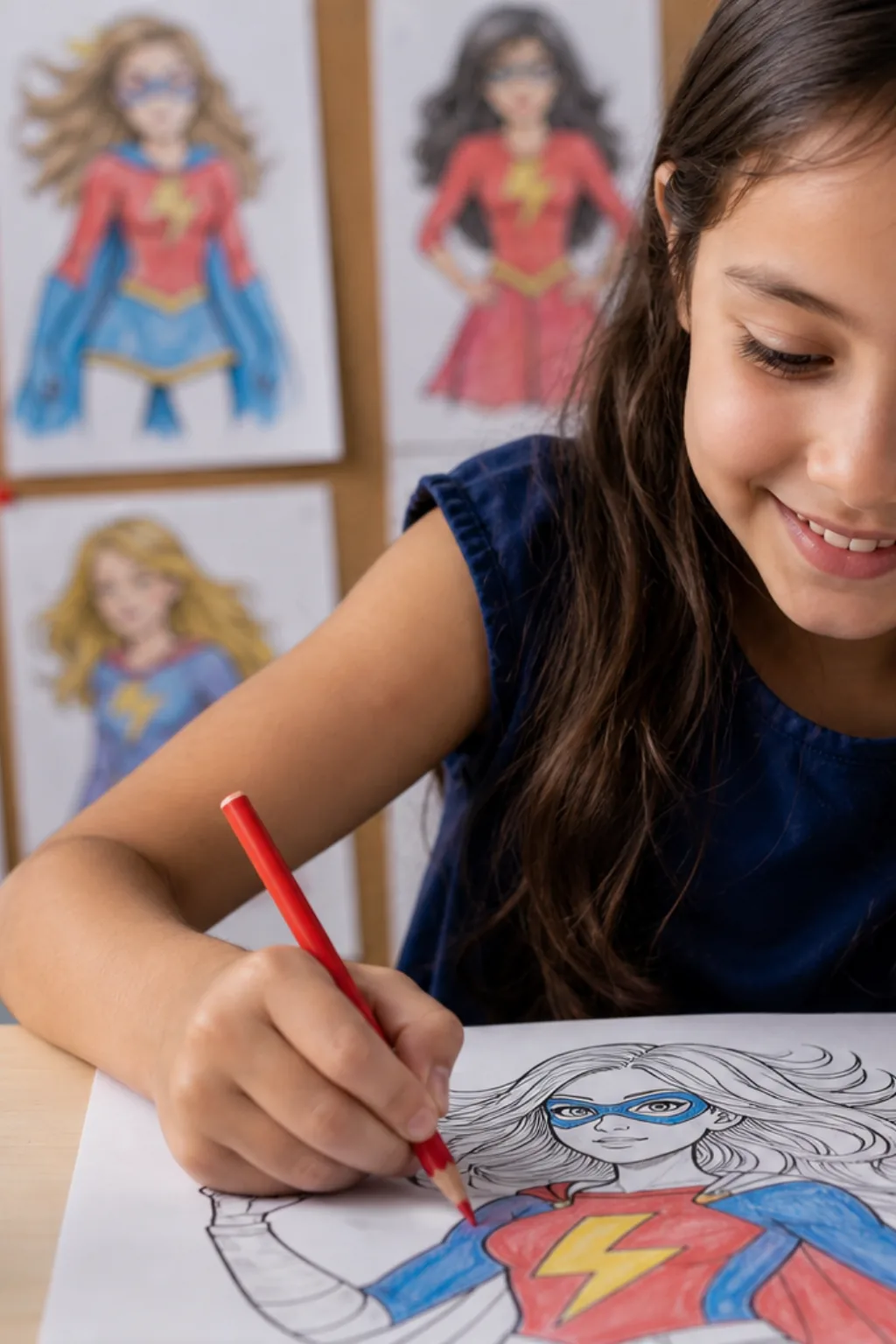 desenhos da Miss Marvel para colorir - 2