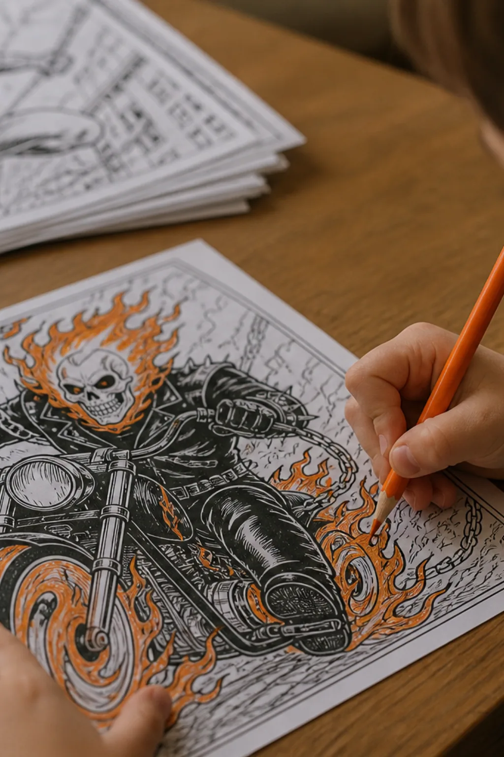 desenhos do motoqueiro fantasma para colorir - 2