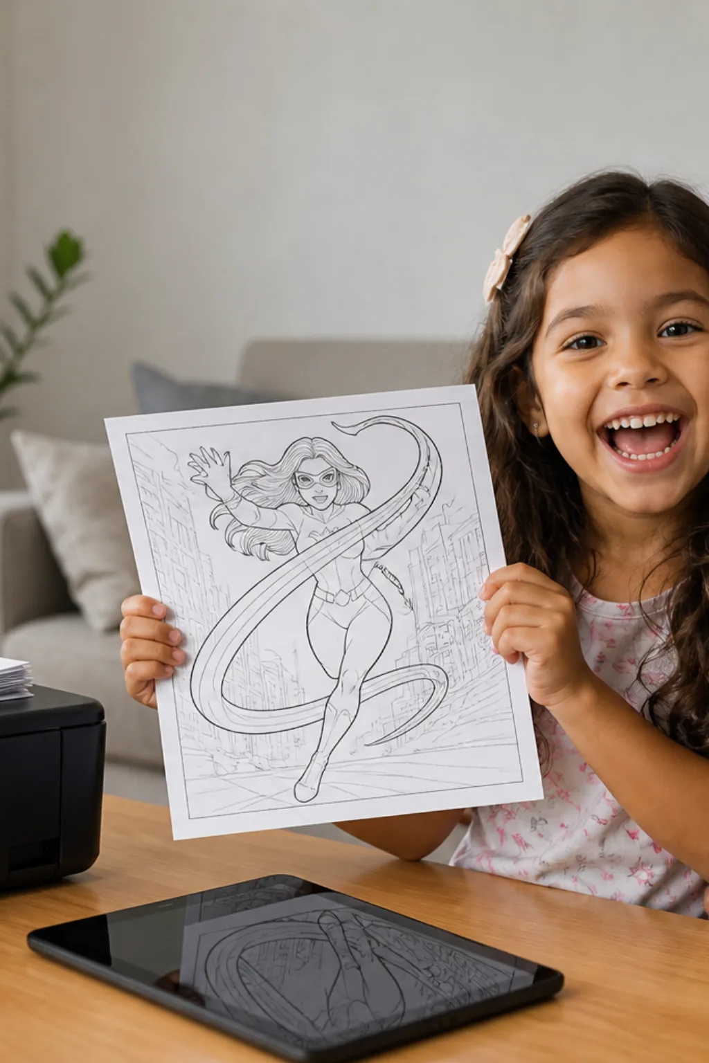 desenhos da Mulher Elástica para colorir — exemplo criado na Desenhos pra Colorir
