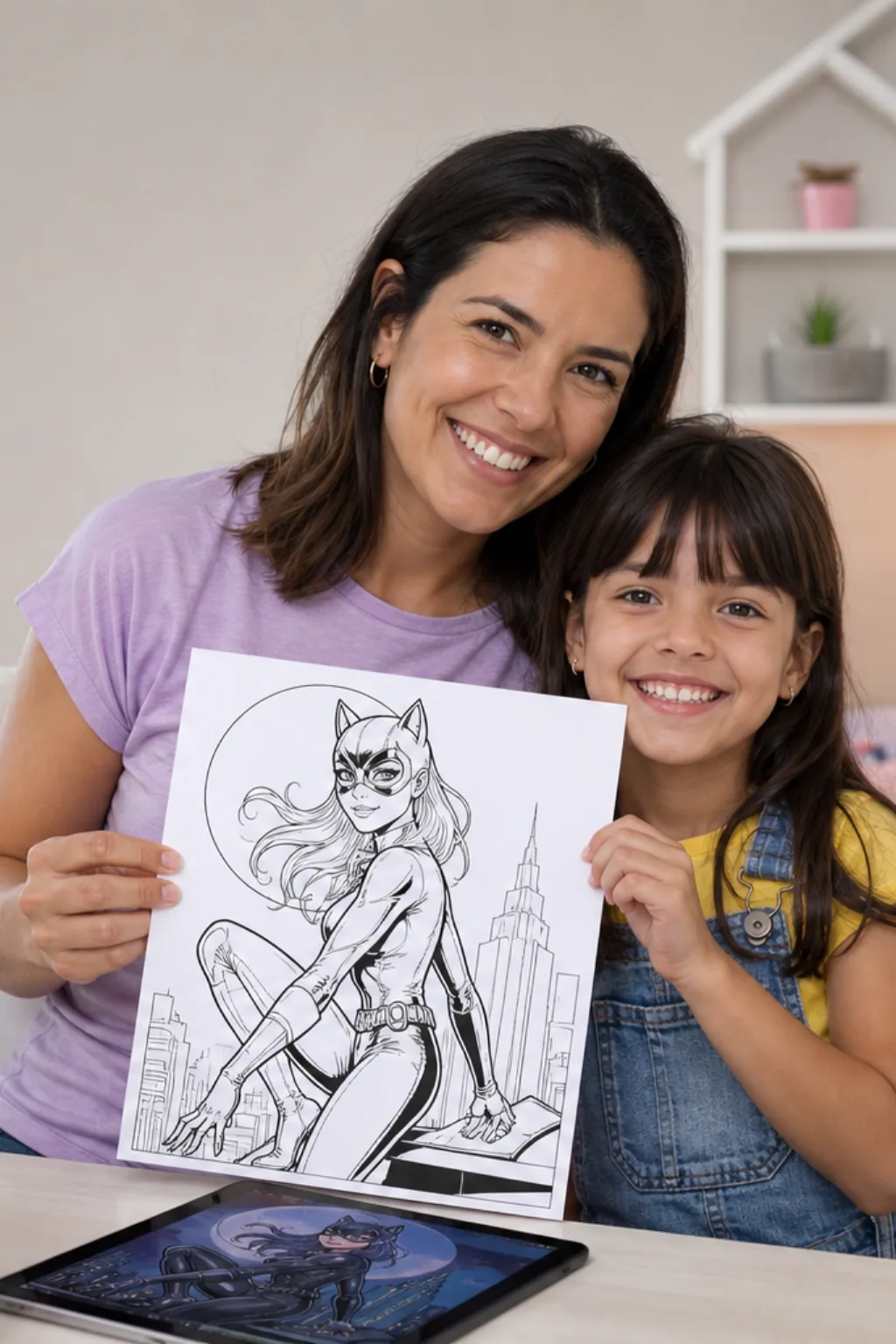 desenhos da mulher gato para colorir - 1