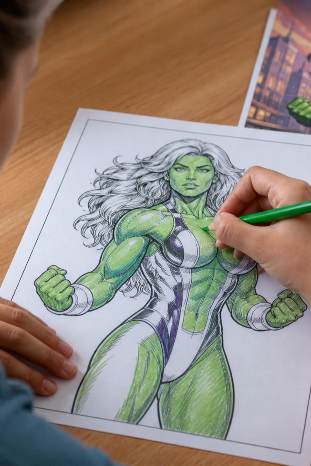 desenhos da mulher hulk para colorir - 2