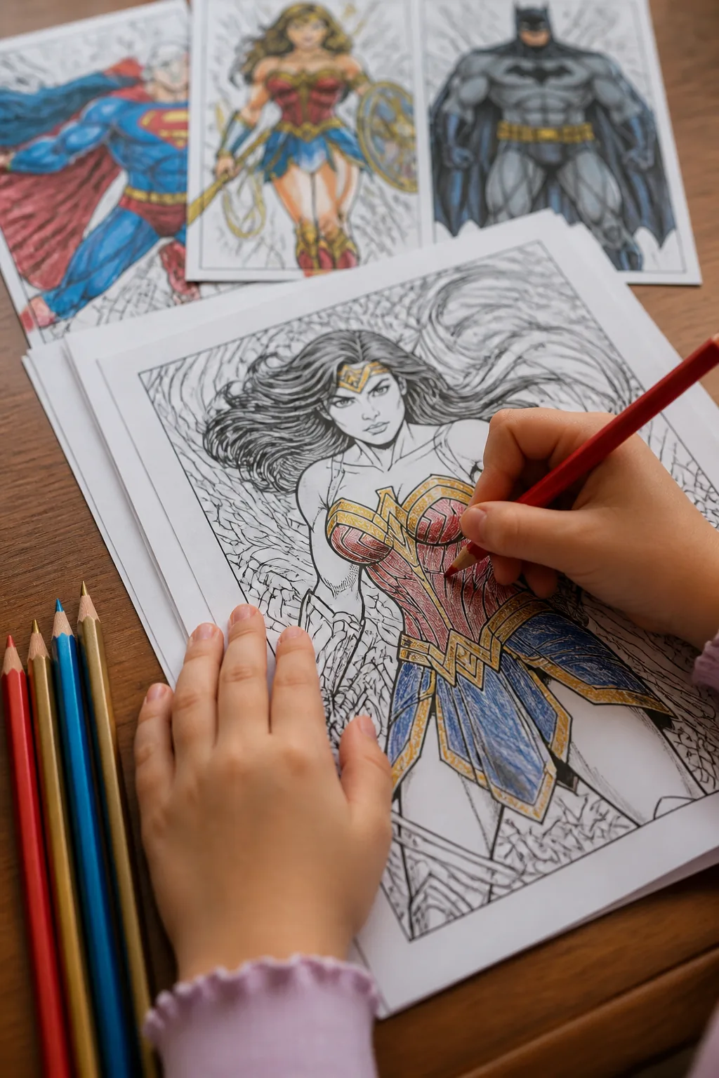 desenho da mulher maravilha para colorir - 2