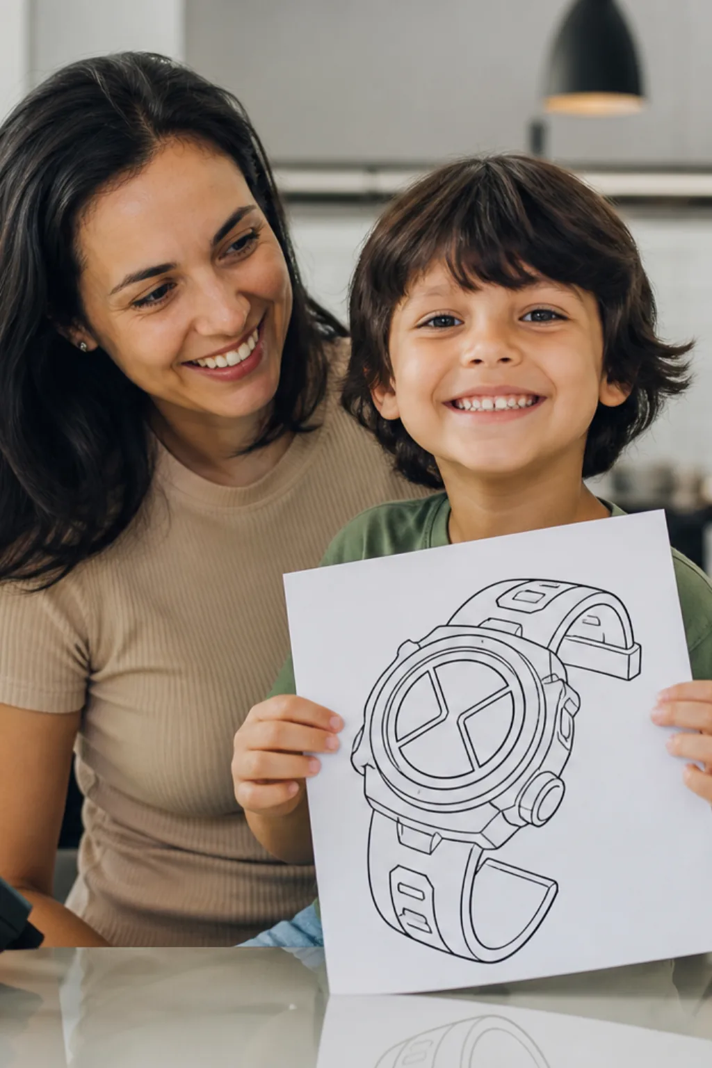 desenhos do Omnitrix para colorir — exemplo criado na Desenhos pra Colorir
