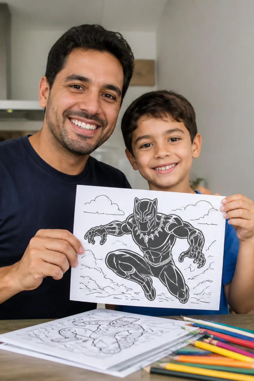 desenhos do pantera negra para colorir - 1