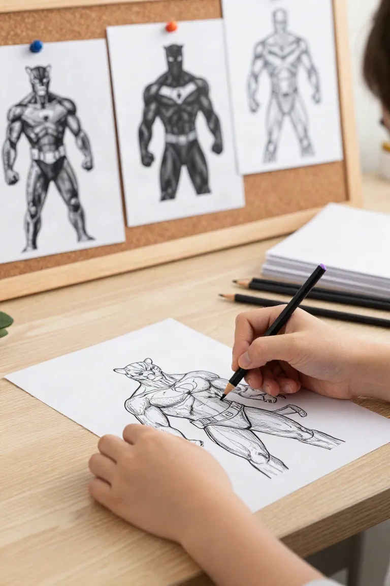 desenhos do pantera negra para colorir - 2