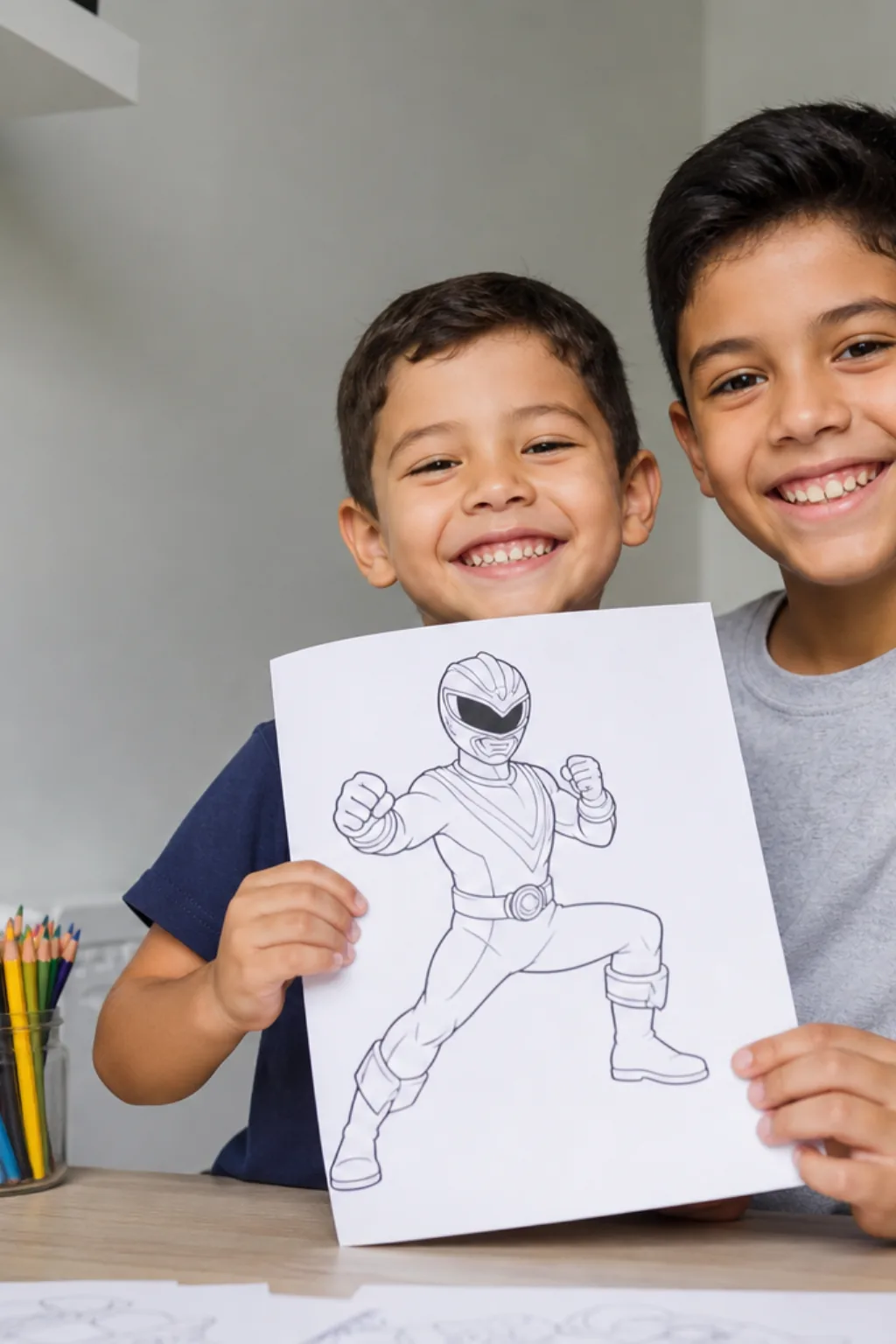 desenhos do Power Ranger Azul para colorir - 1