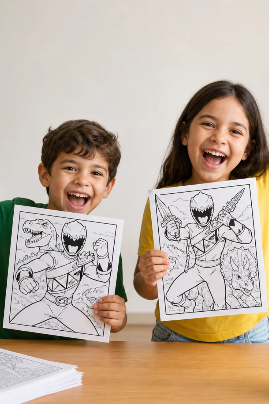 desenhos dos Power Rangers Dino Fury para colorir - 1