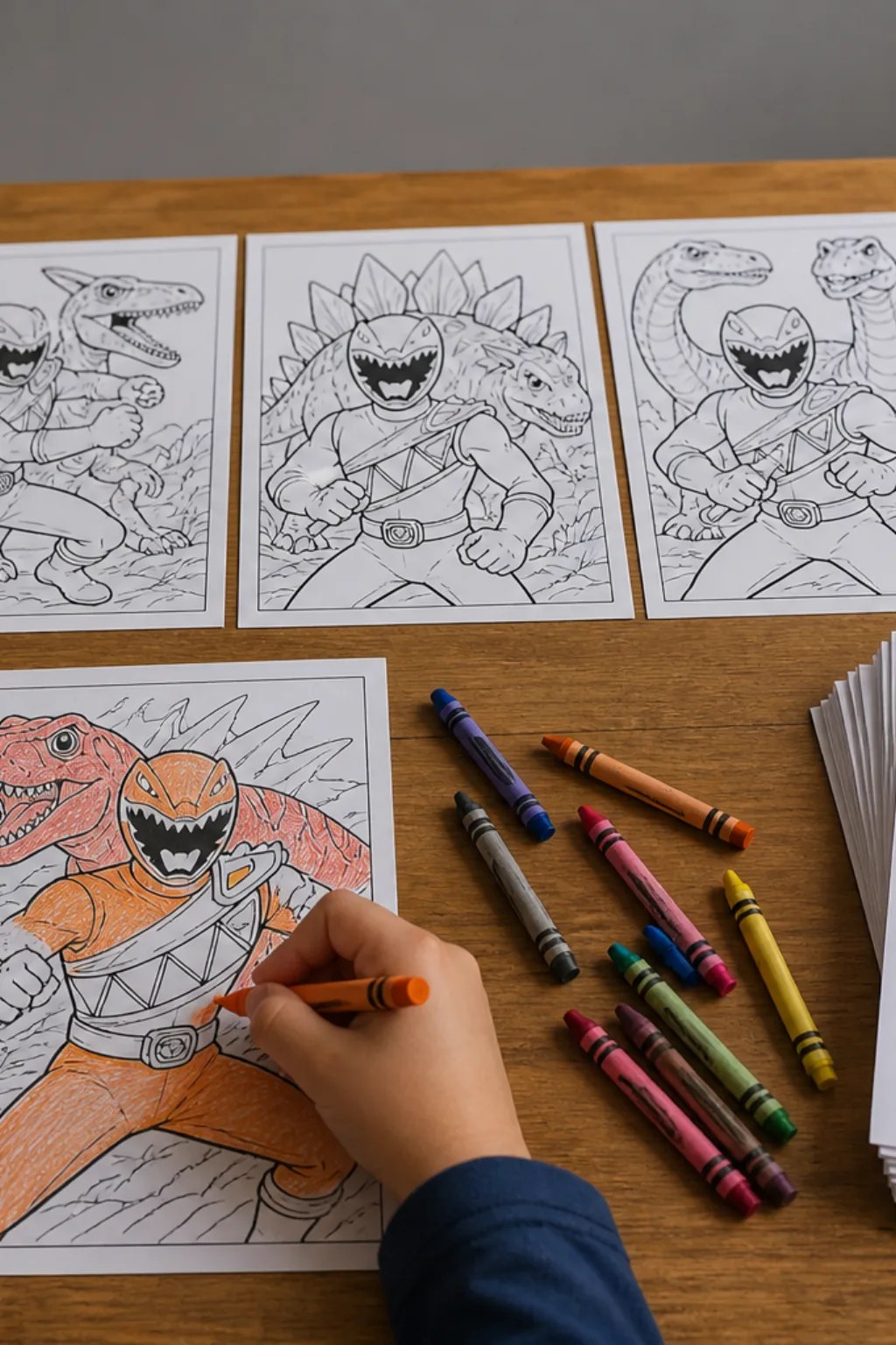desenhos dos Power Rangers Dino Fury para colorir - 2