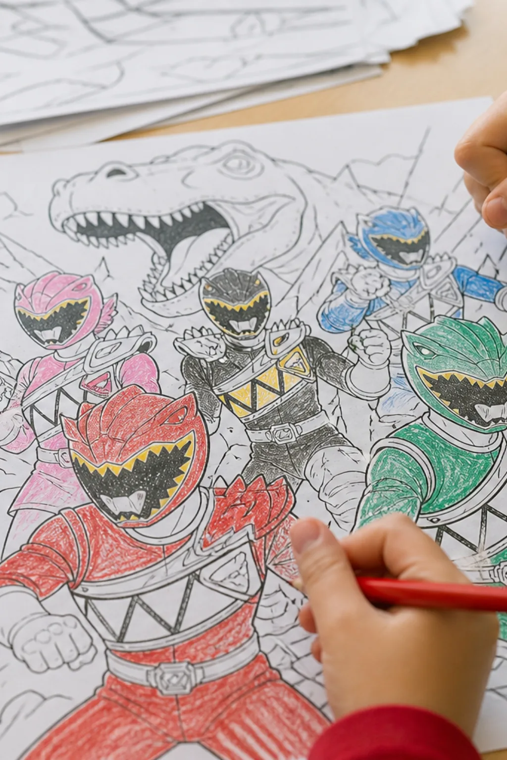 desenhos dos Power Rangers Dino Trovão para colorir - 2