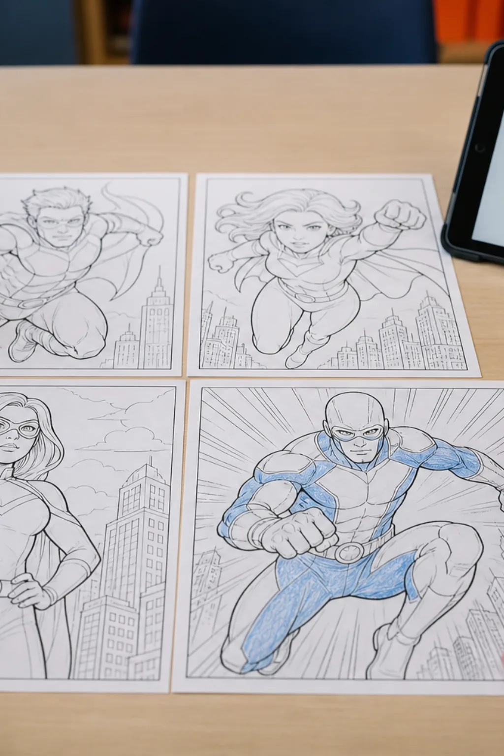 desenho do quarteto fantástico para colorir - 2