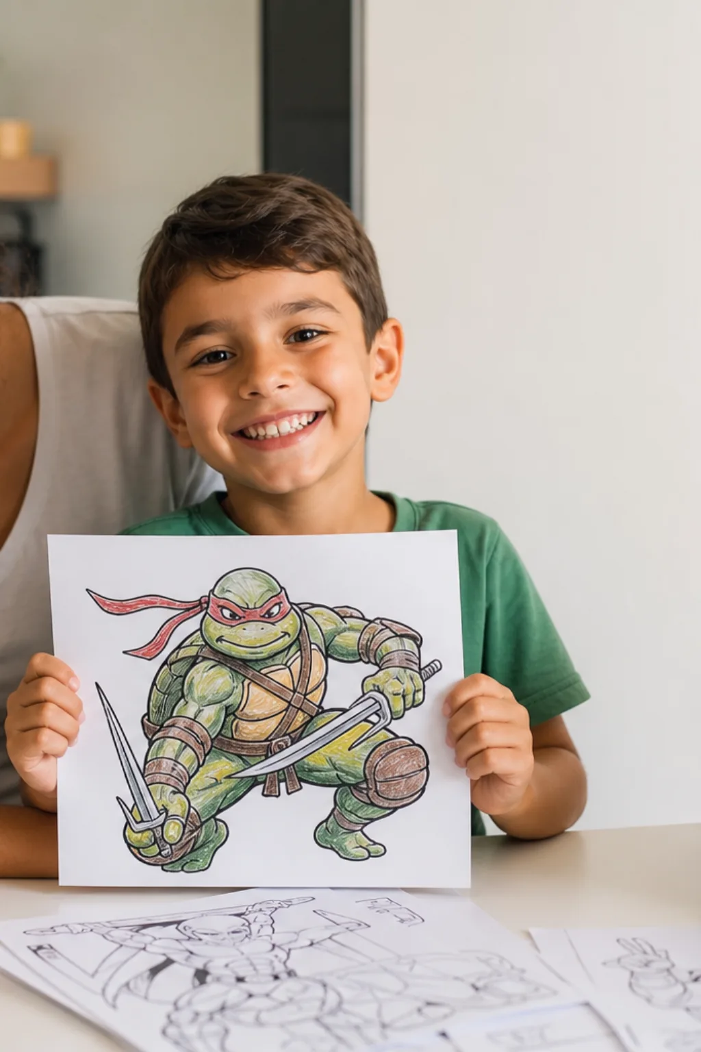 desenhos do Rafael das Tartarugas Ninja para colorir - 1