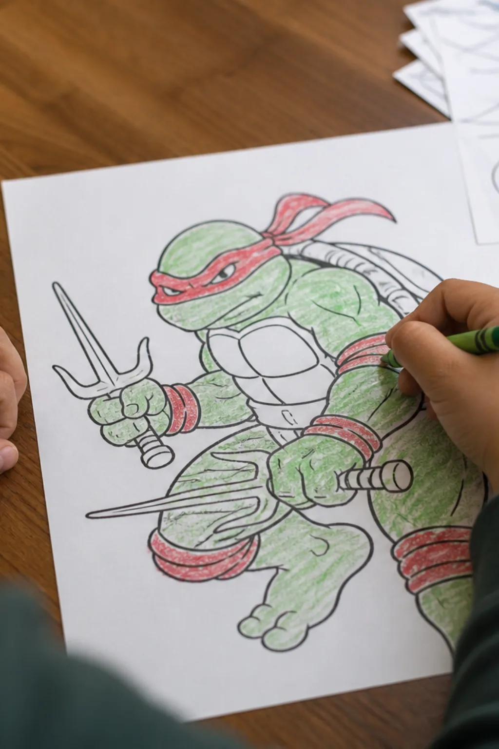 desenhos do Rafael das Tartarugas Ninja para colorir - 2