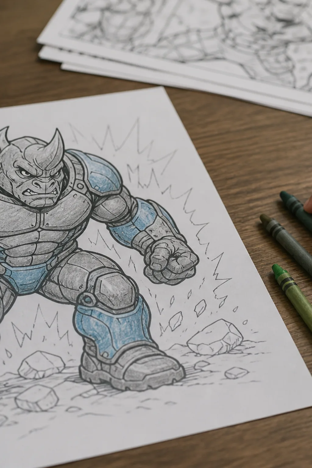 desenhos do Rhino do Homem-Aranha para colorir - 2