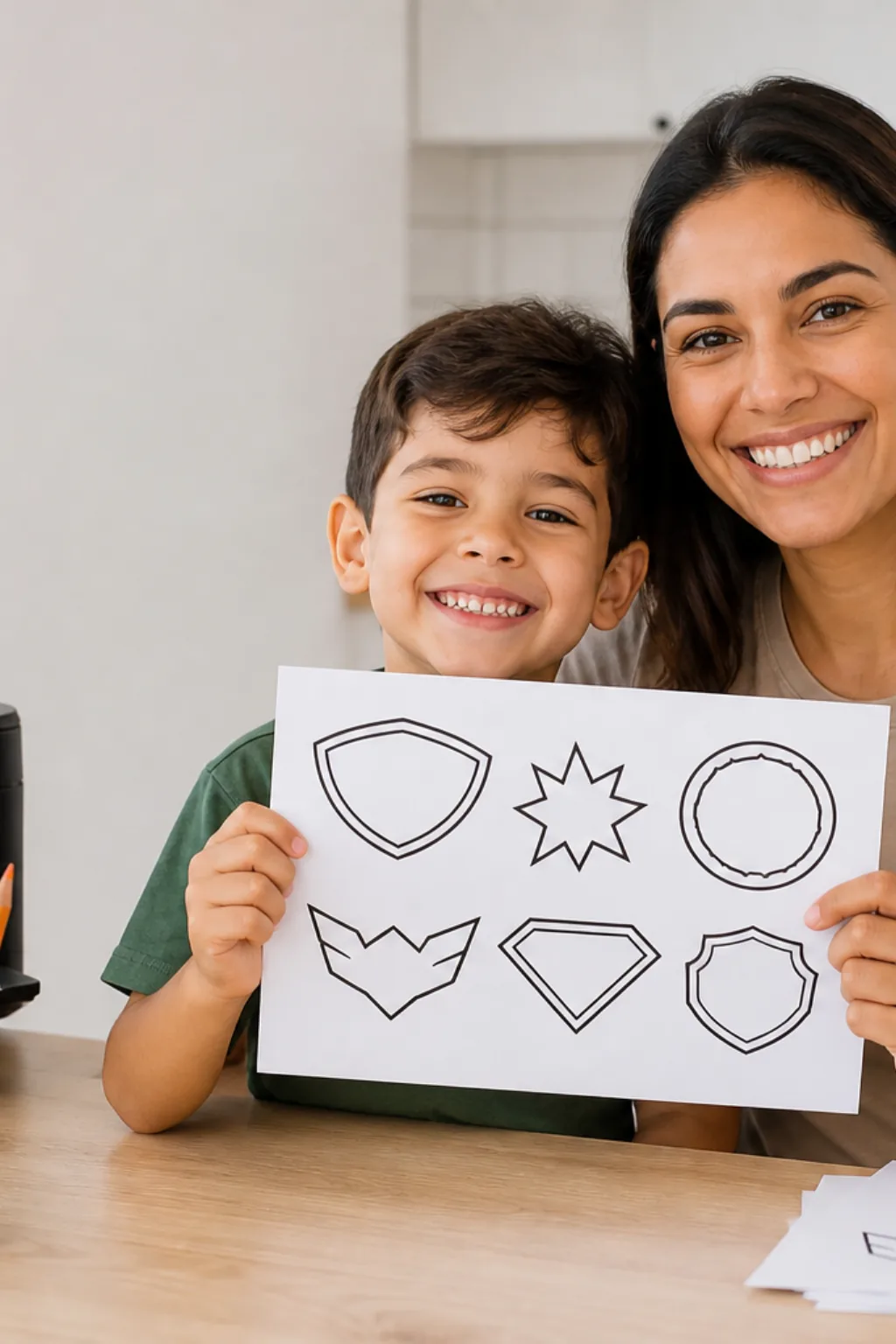 desenhos de símbolos de super-heróis para colorir — exemplo criado na Desenhos pra Colorir