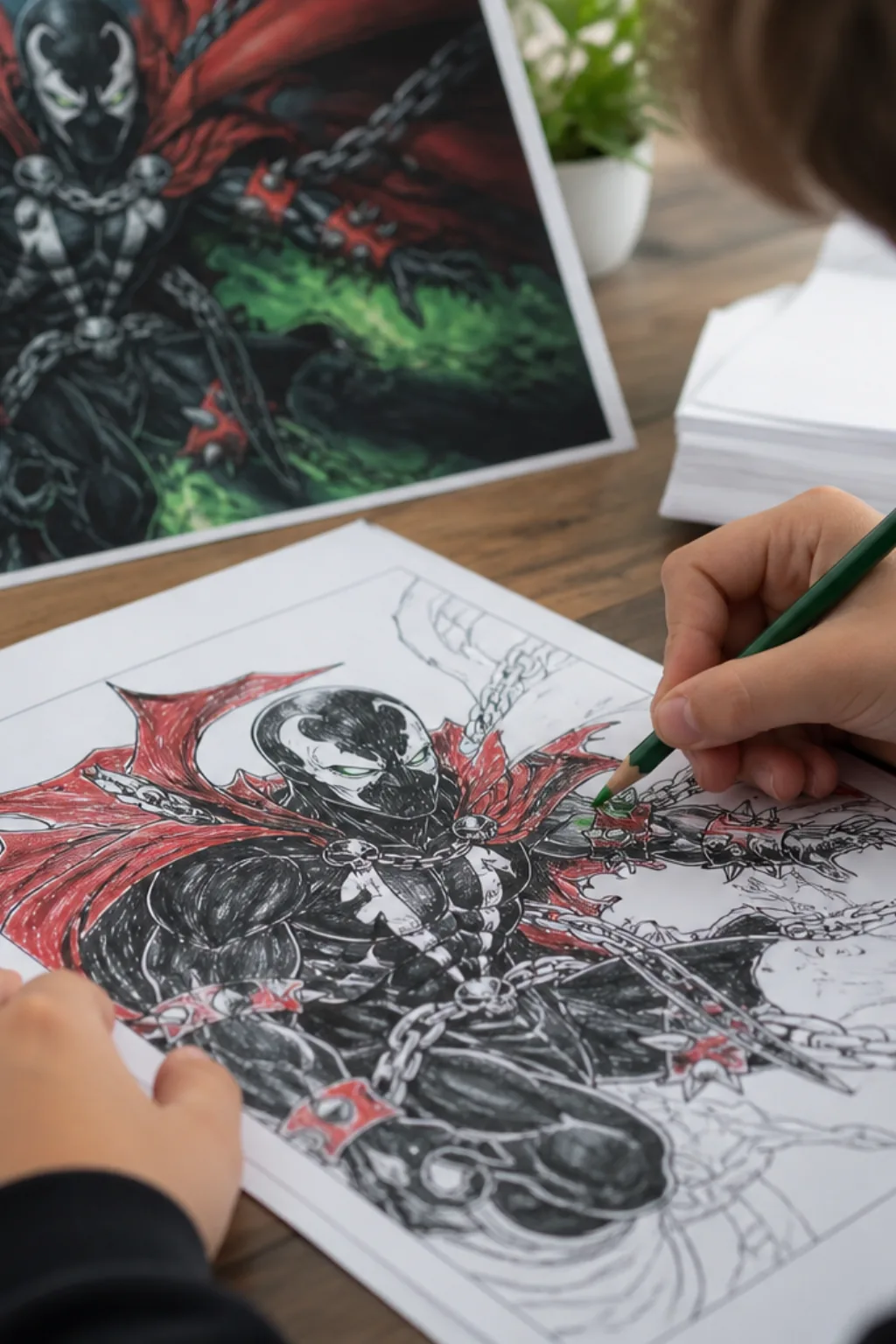 desenhos do spawn para colorir - 2