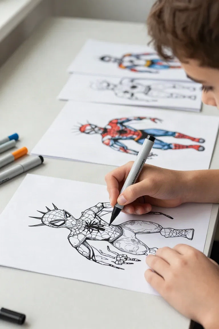 desenhos do Spider-Punk para colorir - 2