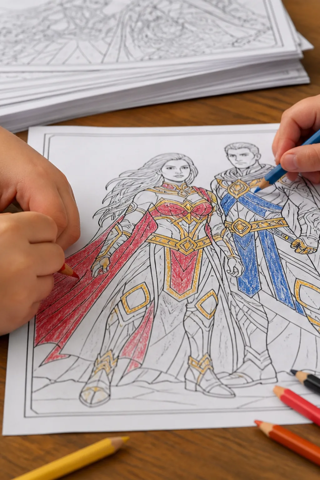 desenhos do superman e da mulher maravilha para colorir - 2
