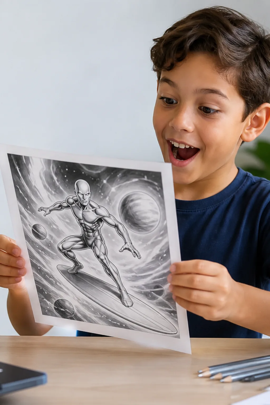 desenhos do surfista prateado para colorir - 1