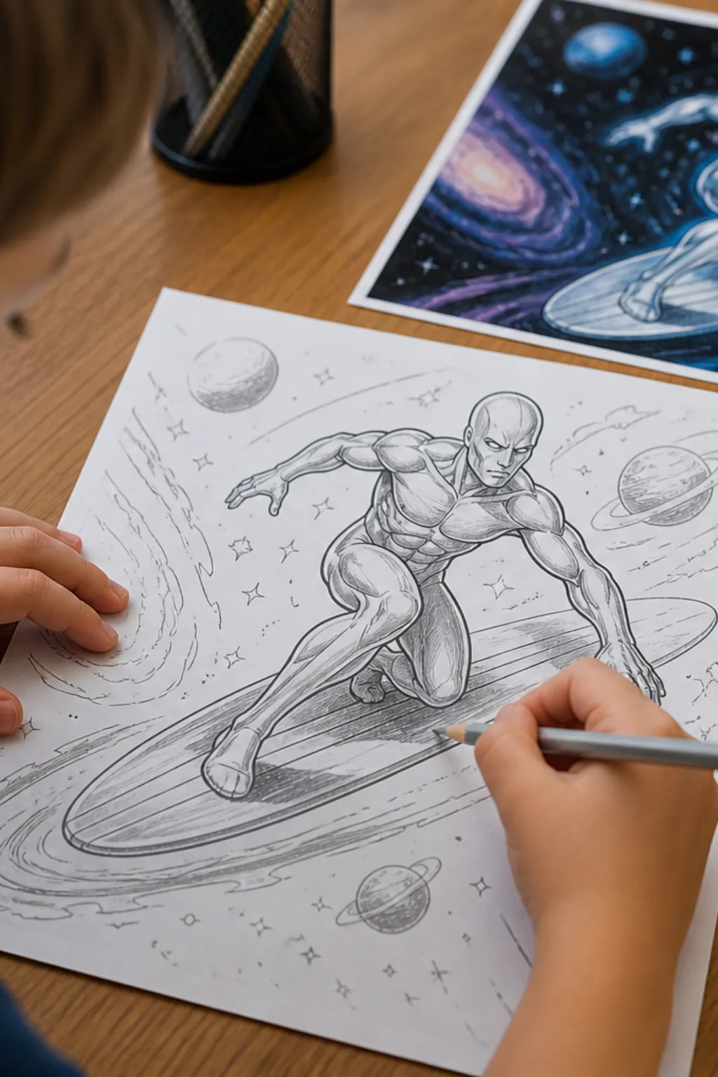 desenhos do surfista prateado para colorir - 2
