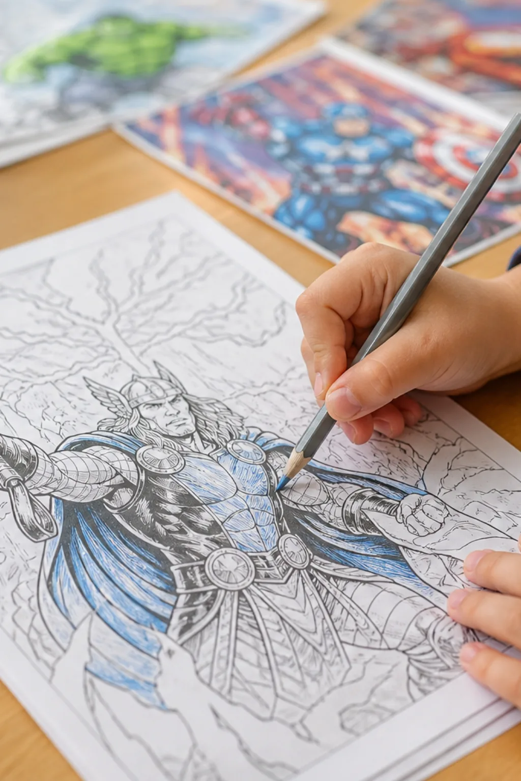 desenho do thor para colorir - 2