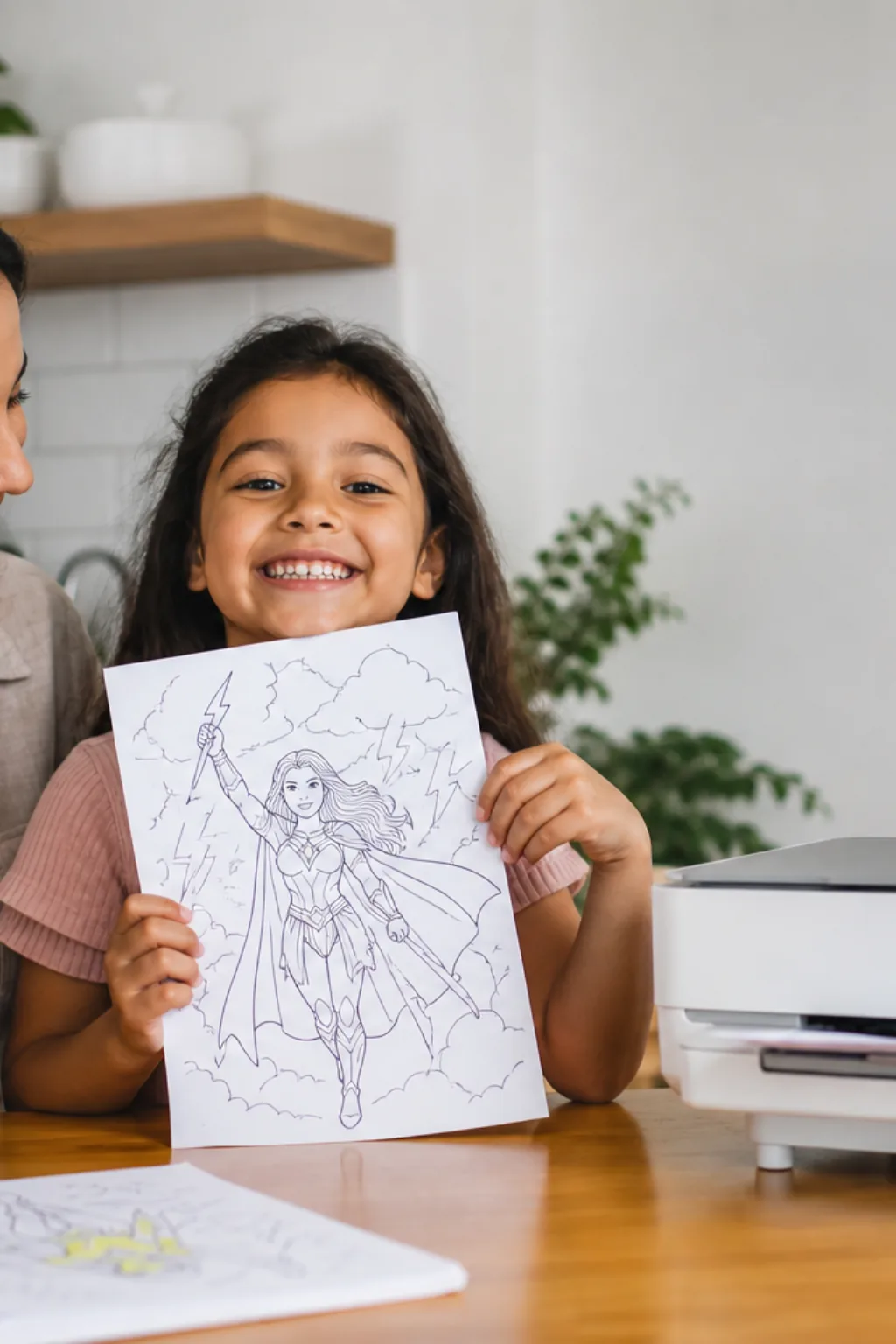 desenhos de Thor: Amor e Trovão para colorir — exemplo criado na Desenhos pra Colorir