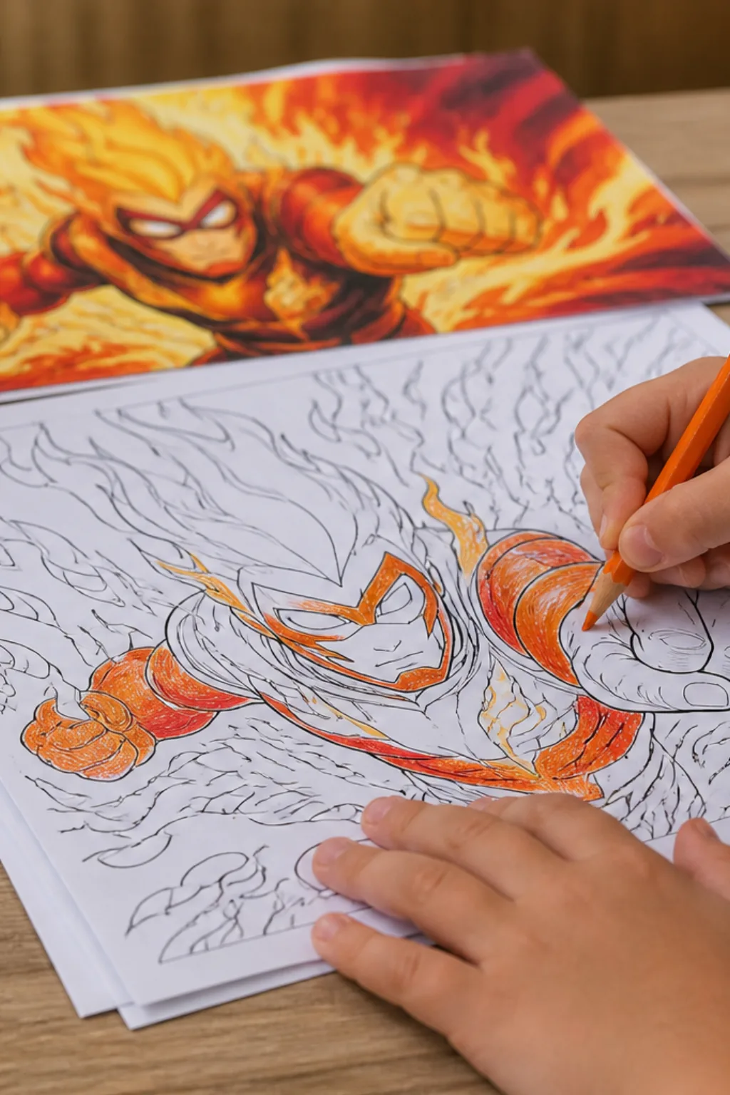 desenhos da Tocha Humana para colorir - 2