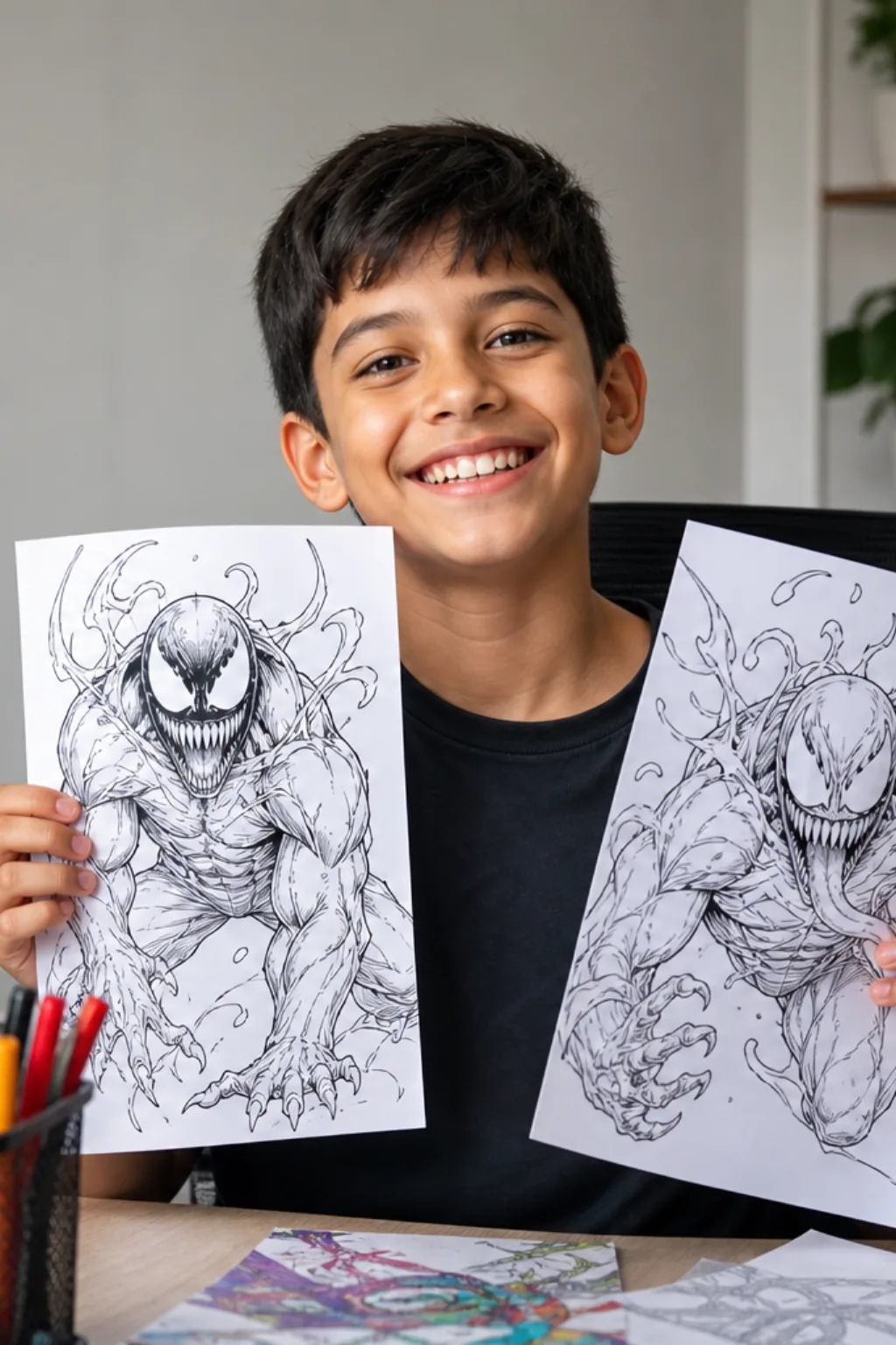 desenhos do Venom e do Carnificina para colorir - 1