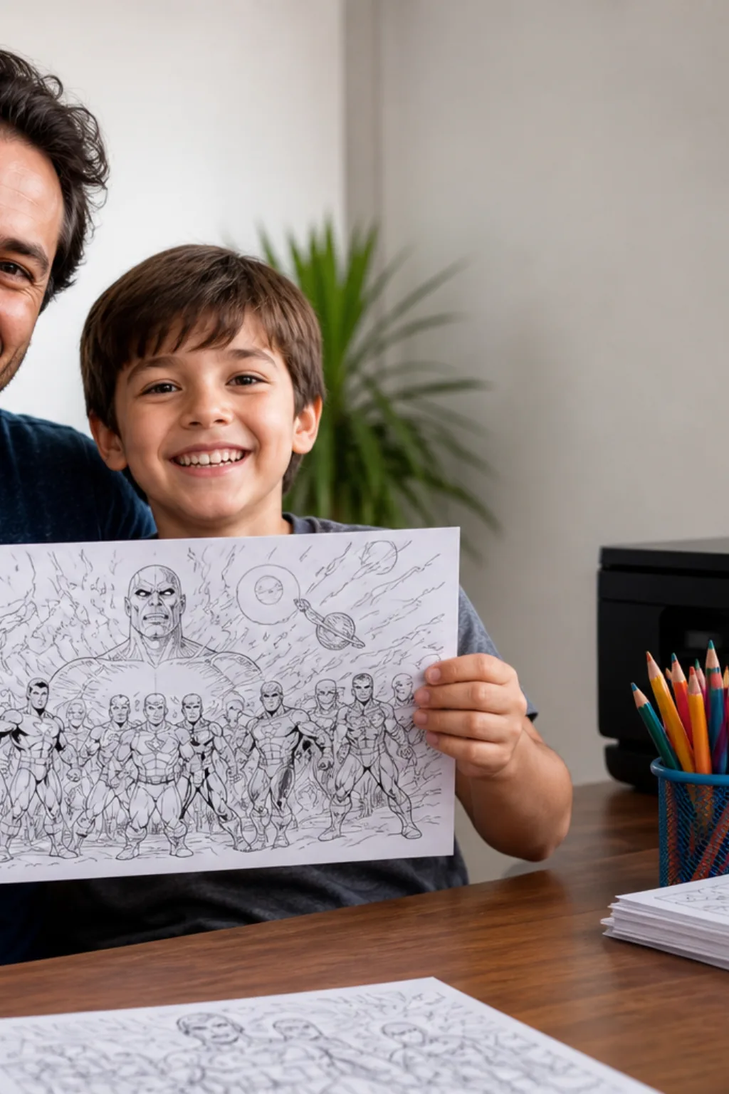 desenhos dos vingadores guerra infinita para colorir — exemplo criado na Desenhos pra Colorir